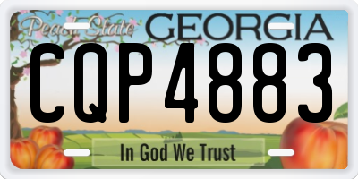 GA license plate CQP4883