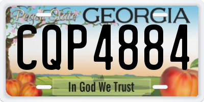 GA license plate CQP4884