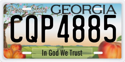 GA license plate CQP4885