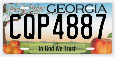 GA license plate CQP4887