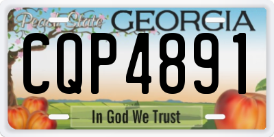 GA license plate CQP4891