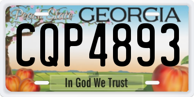 GA license plate CQP4893
