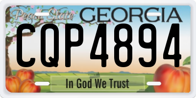 GA license plate CQP4894
