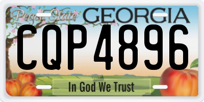 GA license plate CQP4896