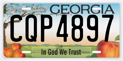 GA license plate CQP4897