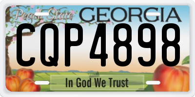 GA license plate CQP4898