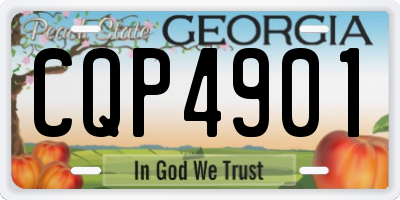 GA license plate CQP4901