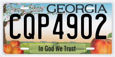 GA license plate CQP4902