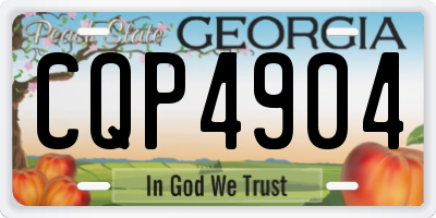GA license plate CQP4904