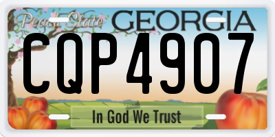 GA license plate CQP4907