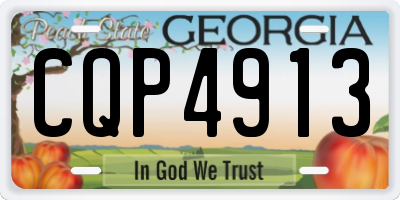 GA license plate CQP4913