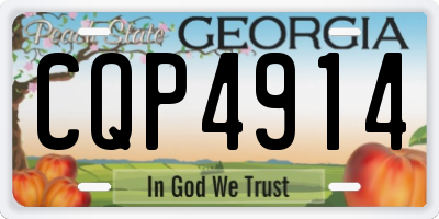 GA license plate CQP4914