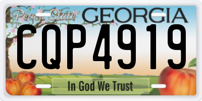GA license plate CQP4919