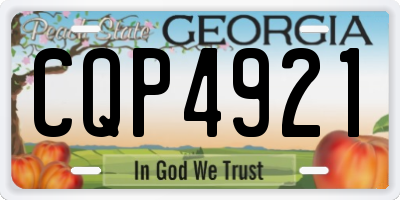 GA license plate CQP4921
