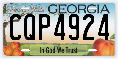 GA license plate CQP4924
