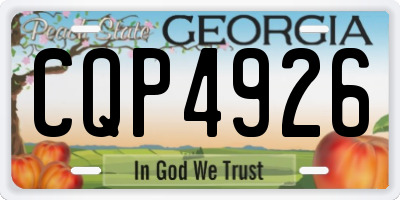 GA license plate CQP4926