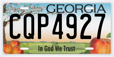 GA license plate CQP4927