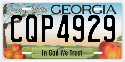 GA license plate CQP4929