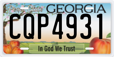 GA license plate CQP4931