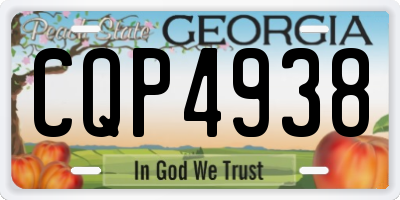 GA license plate CQP4938