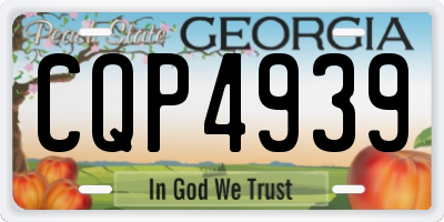 GA license plate CQP4939