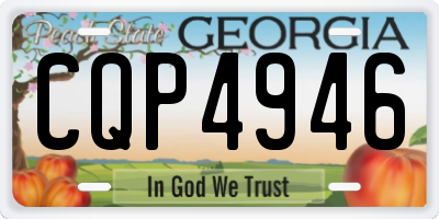 GA license plate CQP4946