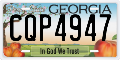 GA license plate CQP4947