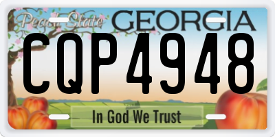 GA license plate CQP4948