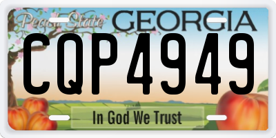 GA license plate CQP4949