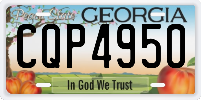 GA license plate CQP4950