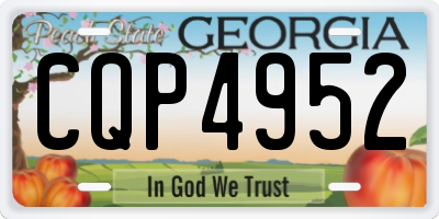 GA license plate CQP4952