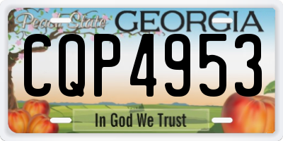 GA license plate CQP4953