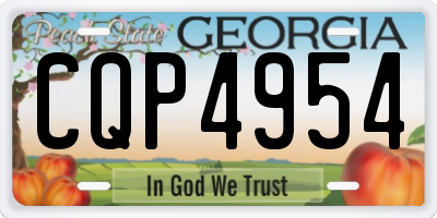 GA license plate CQP4954