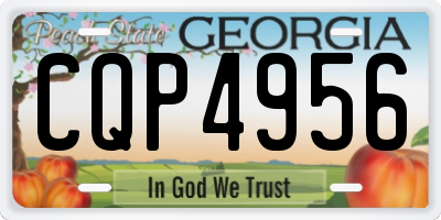 GA license plate CQP4956