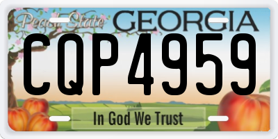 GA license plate CQP4959