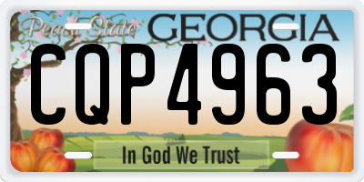 GA license plate CQP4963