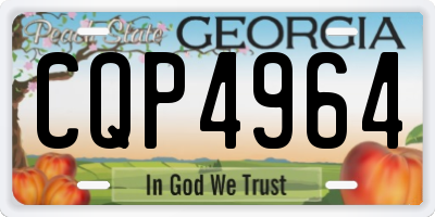 GA license plate CQP4964