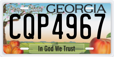 GA license plate CQP4967