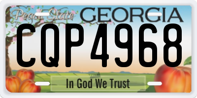 GA license plate CQP4968
