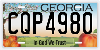 GA license plate CQP4980