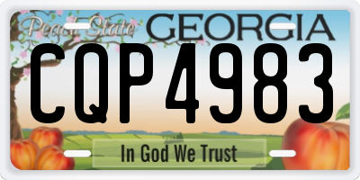GA license plate CQP4983