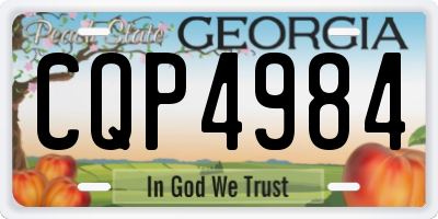 GA license plate CQP4984