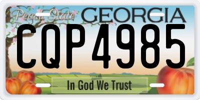 GA license plate CQP4985