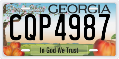 GA license plate CQP4987