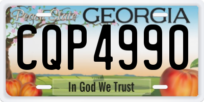GA license plate CQP4990
