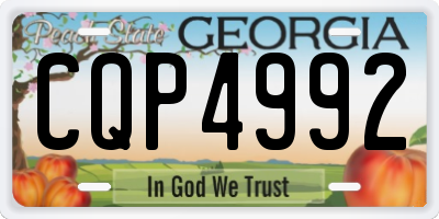 GA license plate CQP4992