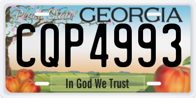 GA license plate CQP4993