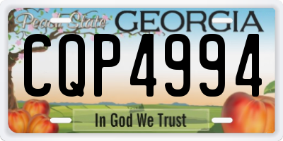 GA license plate CQP4994