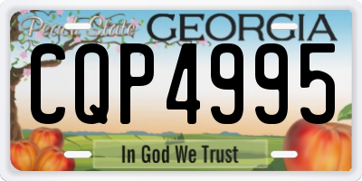 GA license plate CQP4995