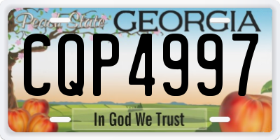 GA license plate CQP4997